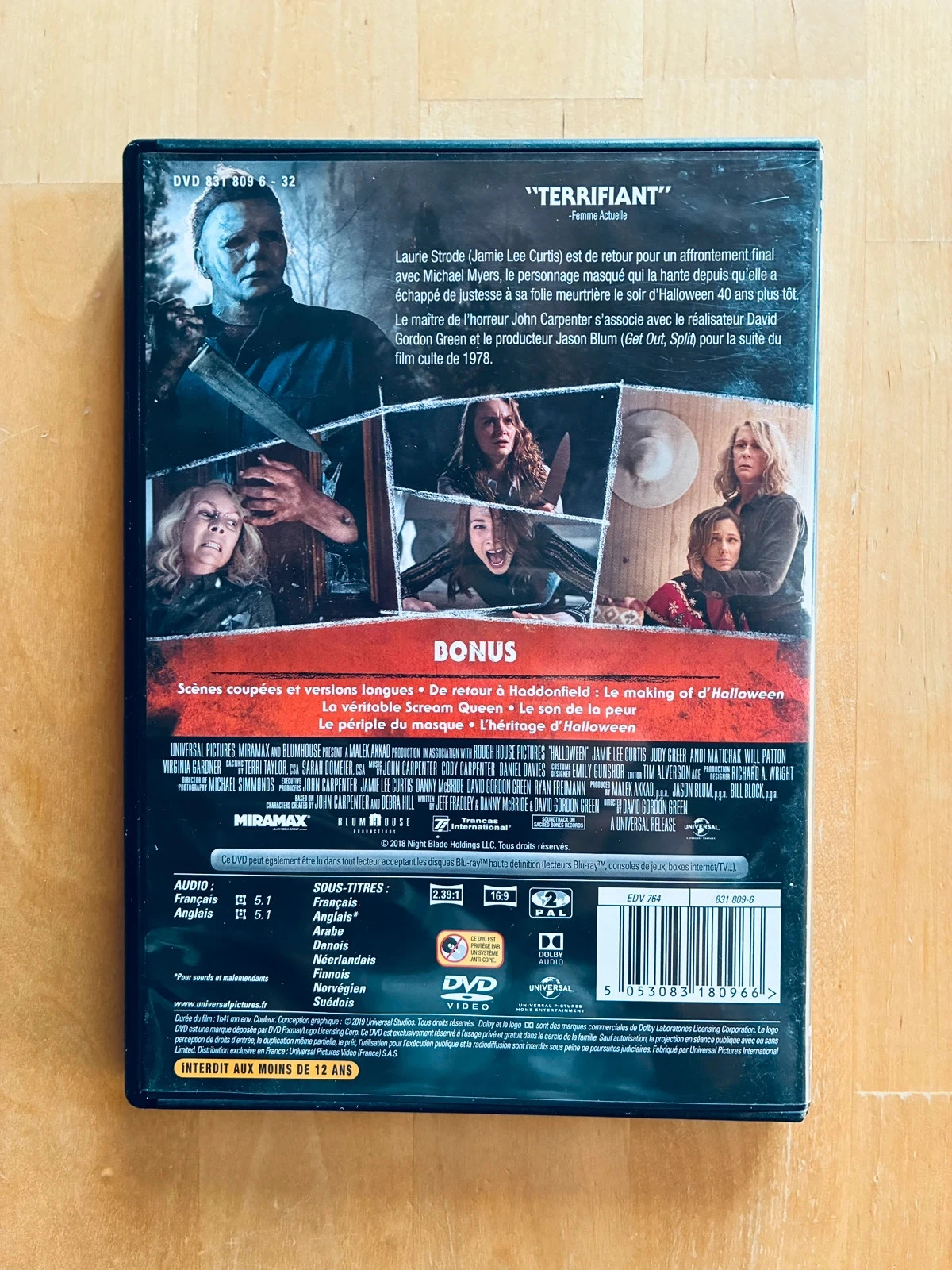 Remake de Halloween en DVD 2018. – photo 3